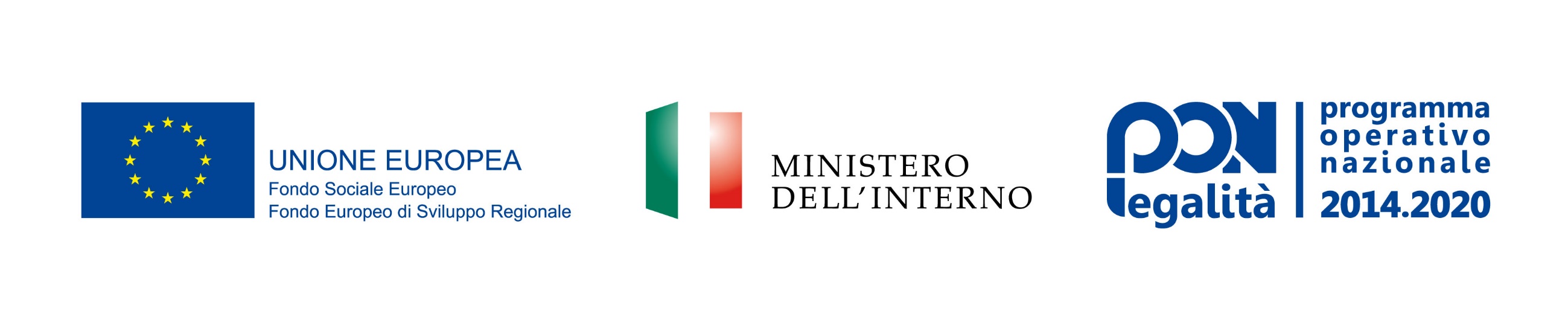 Unione europea - Fondo Sociale Europeo e Fondo Europeo di Sviluppo Regionale; Ministero dell'Interno; PON Legalità 2014-2020